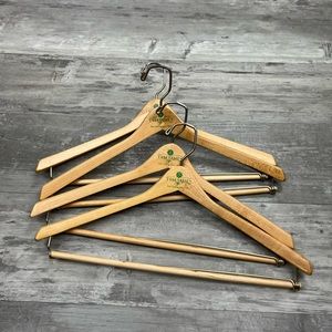 Lot of 4 Tom James Wooden Suit Hangers